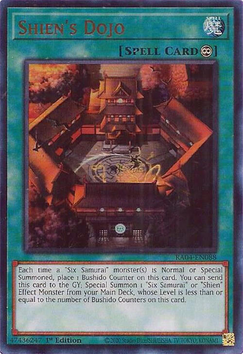 Shien's Dojo [RA04-EN088] Ultra Rare | Black Swamp Games
