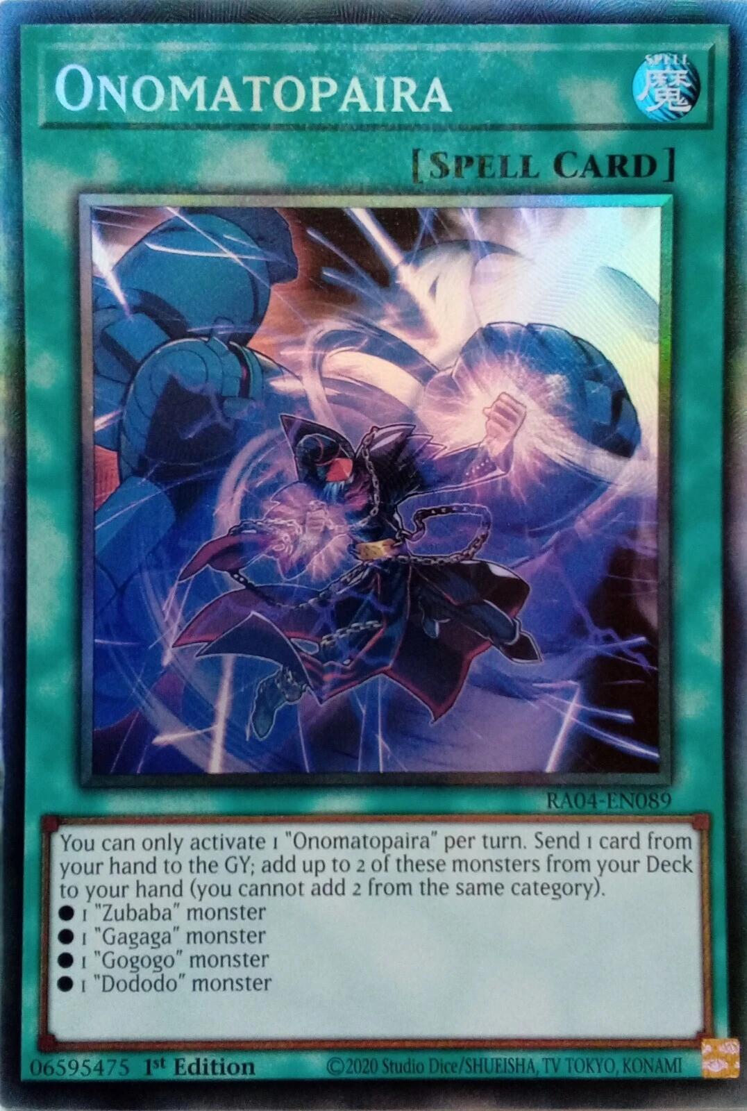 Onomatopaira [RA04-EN089] Prismatic Collector's Rare | Black Swamp Games