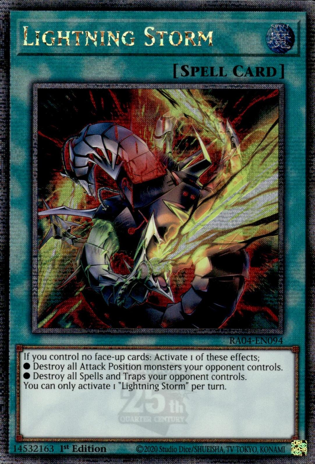 Lightning Storm (New Art) [RA04-EN094] Quarter Century Secret Rare | Black Swamp Games