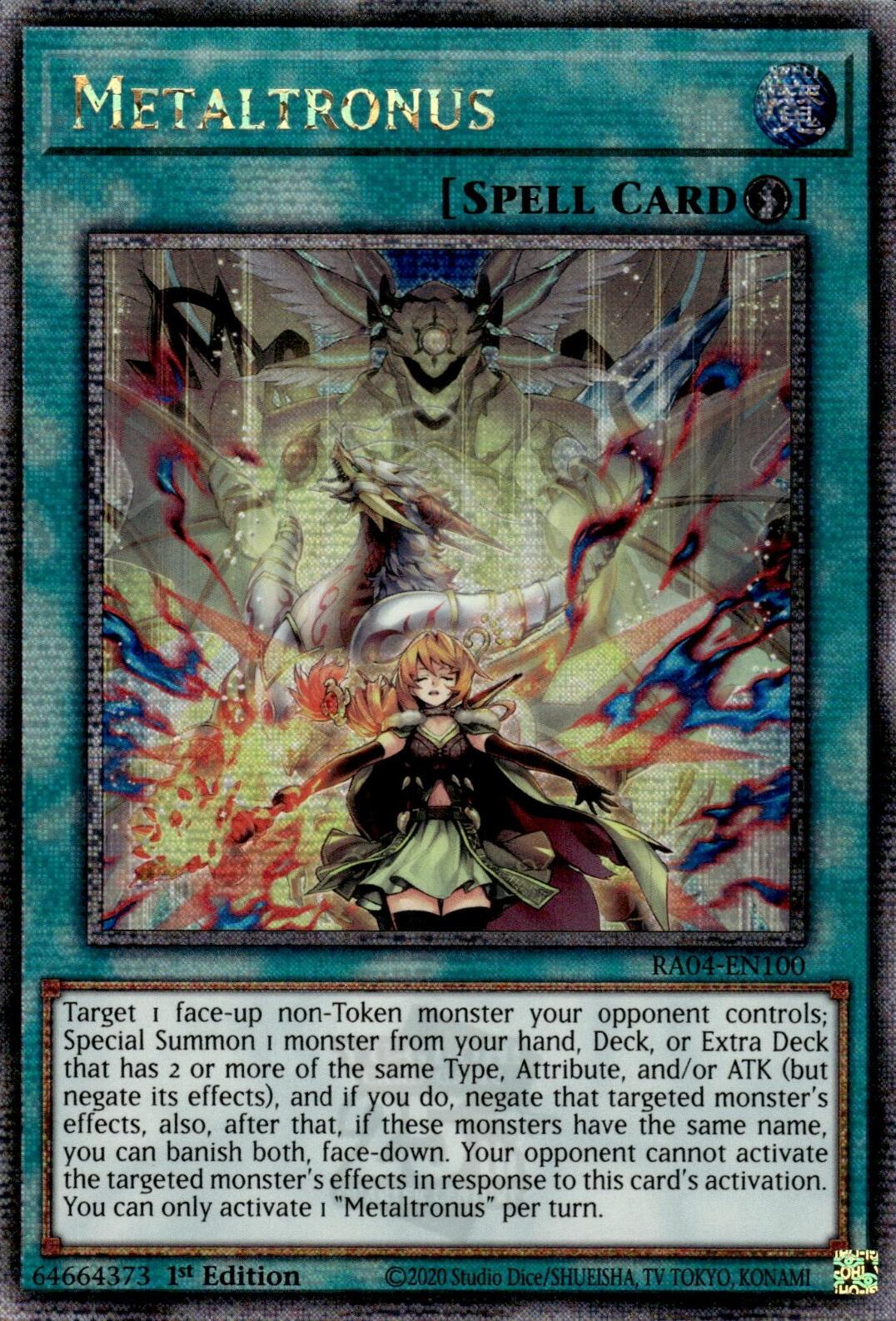 Metaltronus [RA04-EN100] Quarter Century Secret Rare | Black Swamp Games