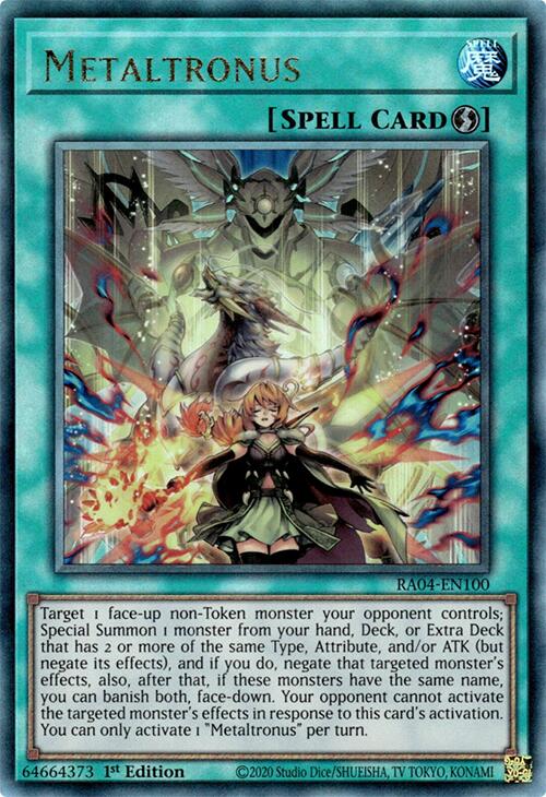 Metaltronus [RA04-EN100] Prismatic Ultimate Rare | Black Swamp Games