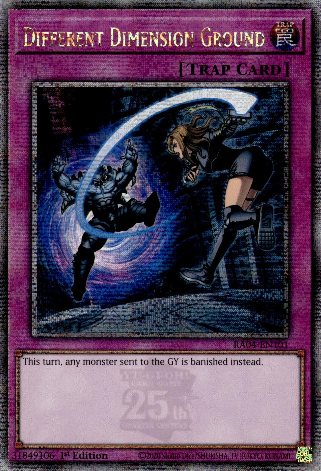 Different Dimension Ground [RA04-EN101] Quarter Century Secret Rare | Black Swamp Games