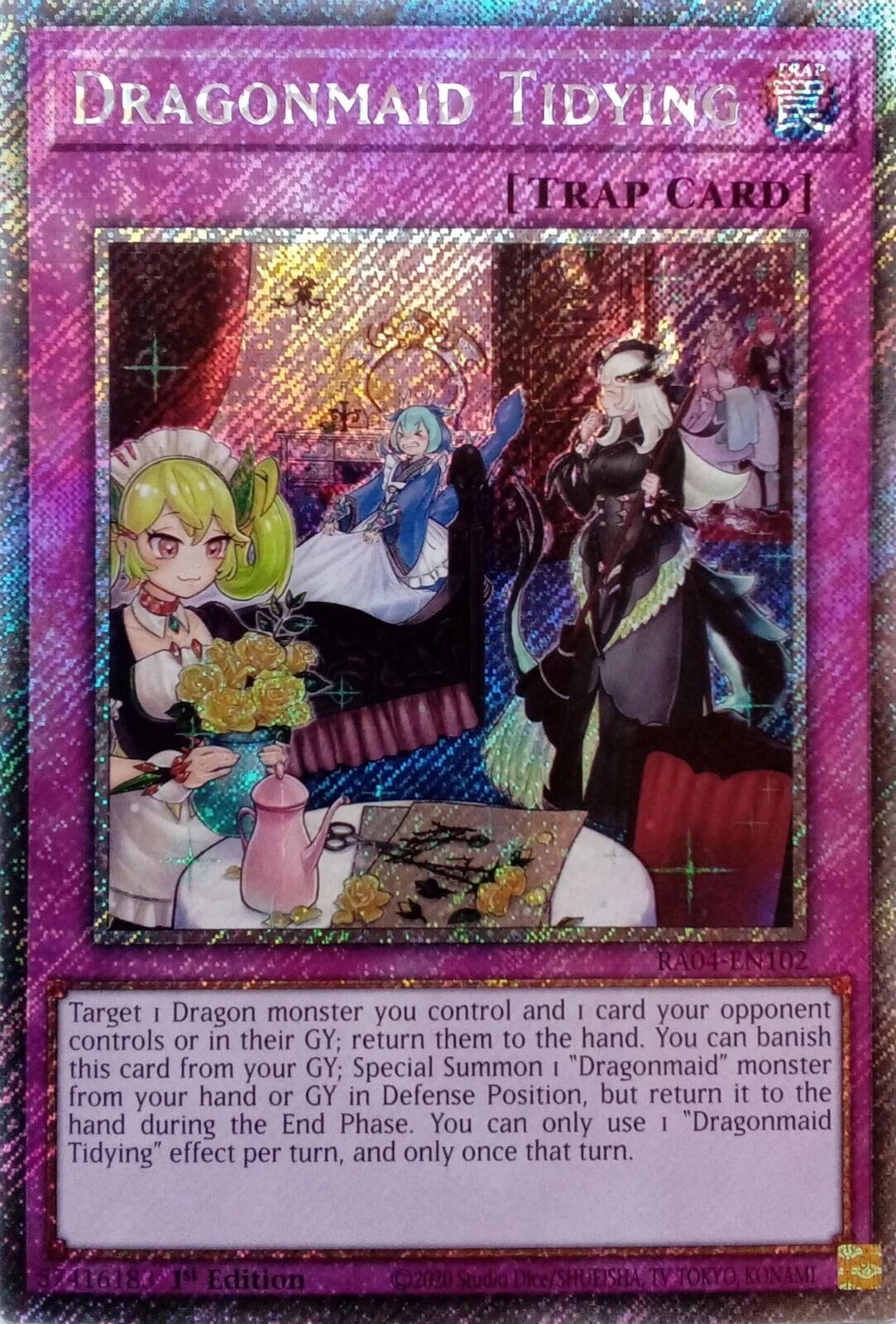 Dragonmaid Tidying [RA04-EN102] Platinum Secret Rare | Black Swamp Games