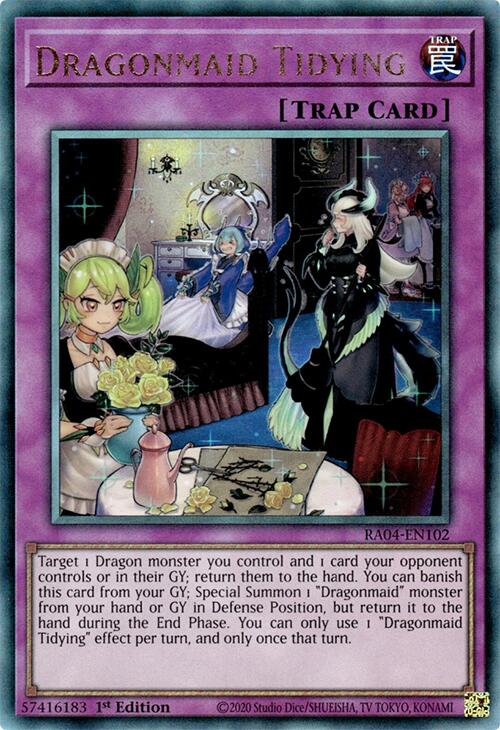 Dragonmaid Tidying [RA04-EN102] Prismatic Ultimate Rare | Black Swamp Games