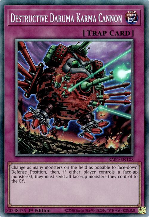 Destructive Daruma Karma Cannon [RA04-EN103] Prismatic Collector's Rare | Black Swamp Games