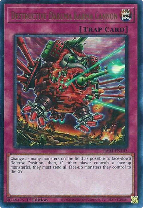 Destructive Daruma Karma Cannon [RA04-EN103] Ultra Rare | Black Swamp Games
