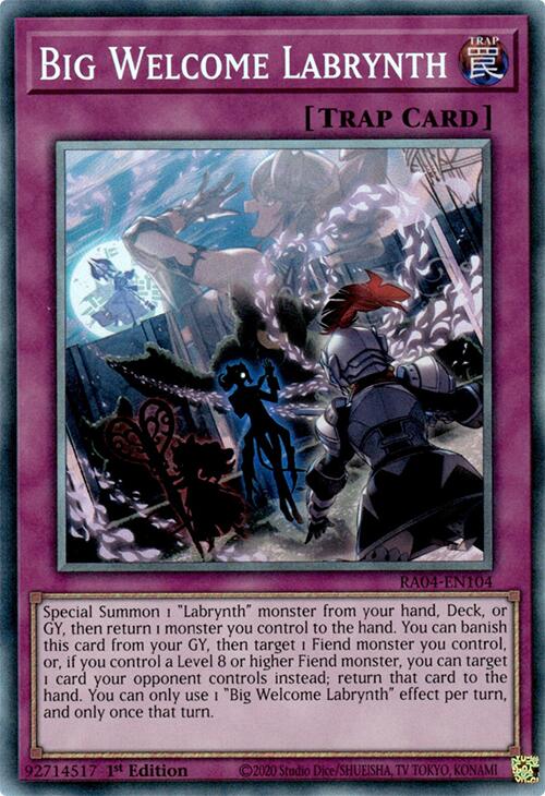 Big Welcome Labrynth [RA04-EN104] Prismatic Collector's Rare | Black Swamp Games