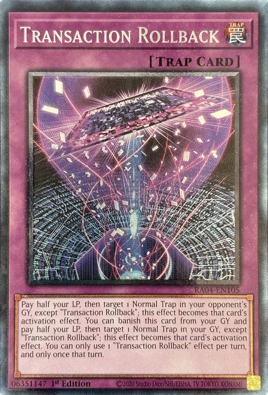 Transaction Rollback [RA04-EN105] Prismatic Collector's Rare | Black Swamp Games