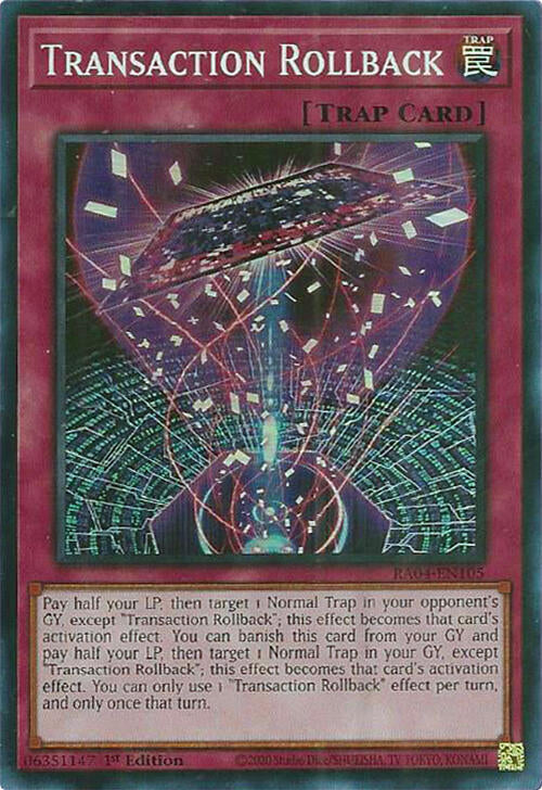 Transaction Rollback [RA04-EN105] Super Rare | Black Swamp Games