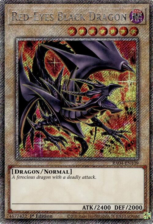 Red-Eyes Black Dragon (8th Art) [RA04-EN109] Platinum Secret Rare | Black Swamp Games