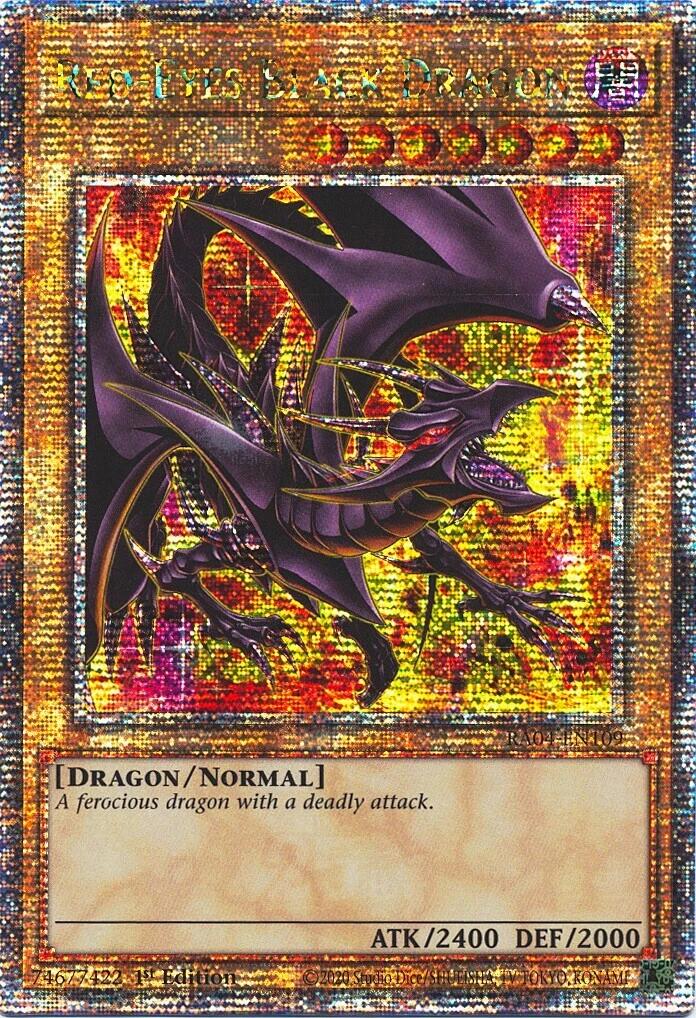 Red-Eyes Black Dragon (8th Art) [RA04-EN109] Quarter Century Secret Rare | Black Swamp Games
