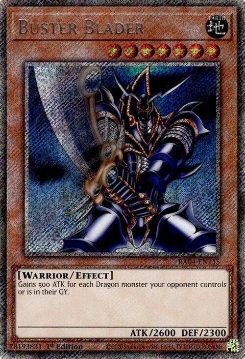 Buster Blader [RA04-EN115] Platinum Secret Rare | Black Swamp Games