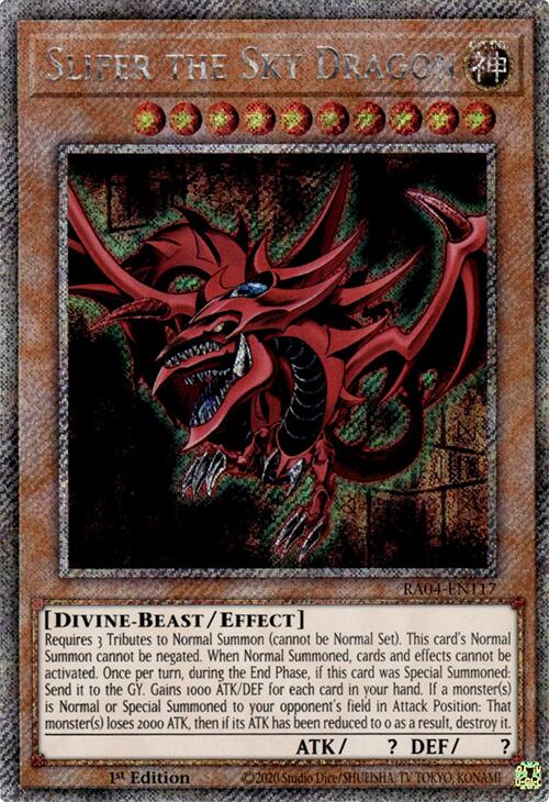 Slifer the Sky Dragon [RA04-EN117] Platinum Secret Rare | Black Swamp Games