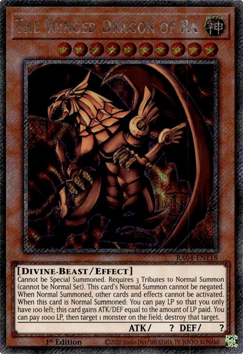 The Winged Dragon of Ra [RA04-EN118] Platinum Secret Rare | Black Swamp Games