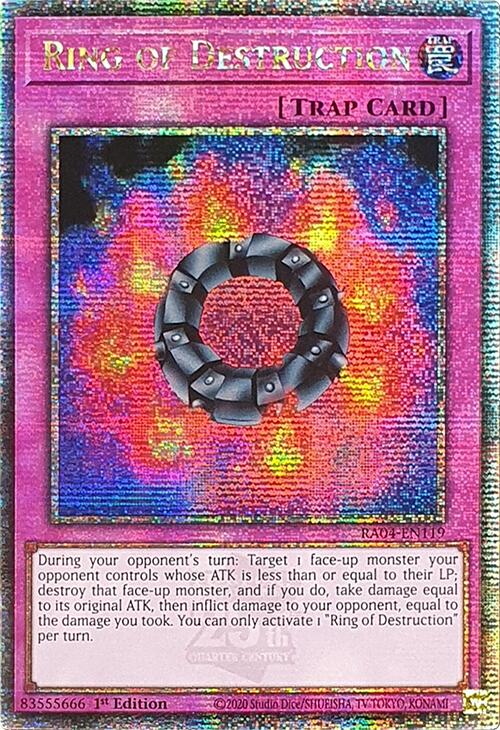 Ring of Destruction [RA04-EN119] Quarter Century Secret Rare | Black Swamp Games