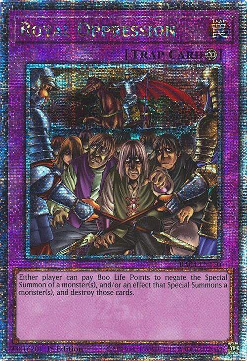 Royal Oppression [RA04-EN120] Quarter Century Secret Rare | Black Swamp Games