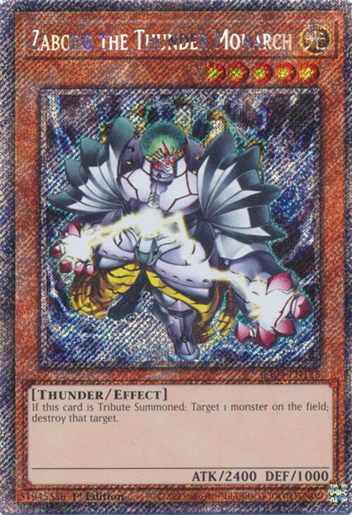 Zaborg the Thunder Monarch [RA04-EN125] Platinum Secret Rare | Black Swamp Games