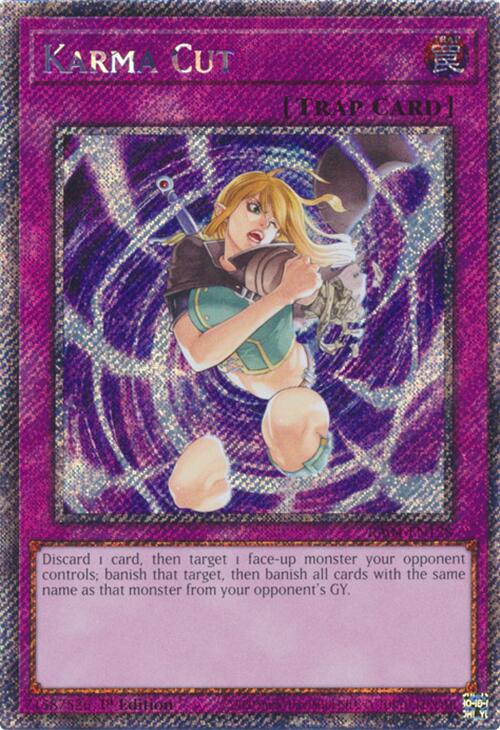 Karma Cut [RA04-EN128] Platinum Secret Rare | Black Swamp Games