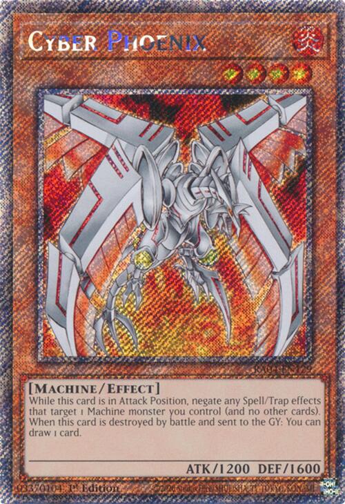 Cyber Phoenix [RA04-EN129] Platinum Secret Rare | Black Swamp Games