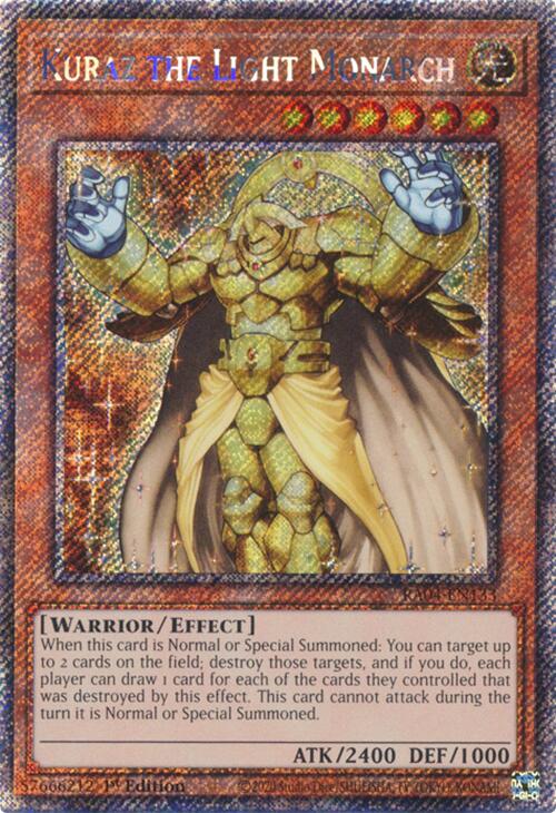 Kuraz the Light Monarch [RA04-EN133] Platinum Secret Rare | Black Swamp Games