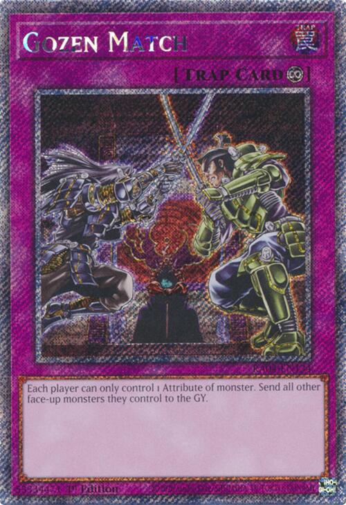 Gozen Match [RA04-EN134] Platinum Secret Rare | Black Swamp Games
