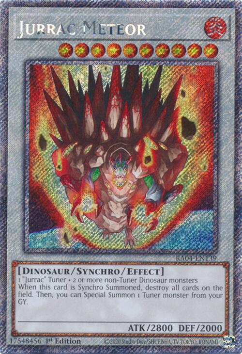 Jurrac Meteor [RA04-EN139] Platinum Secret Rare | Black Swamp Games