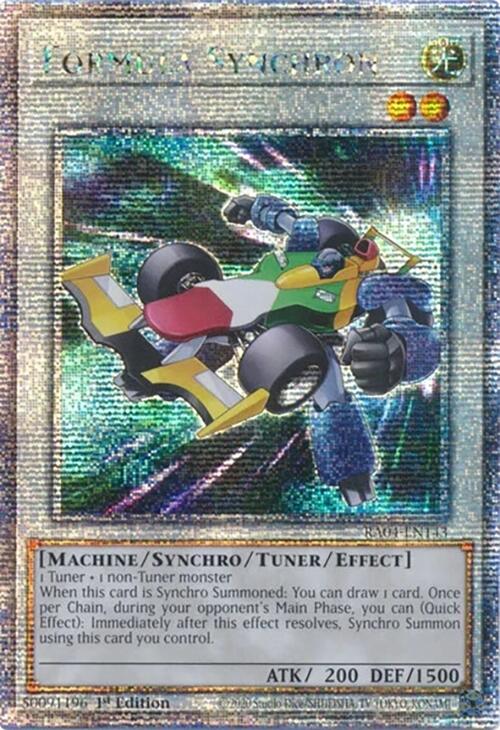 Formula Synchron [RA04-EN143] Quarter Century Secret Rare | Black Swamp Games