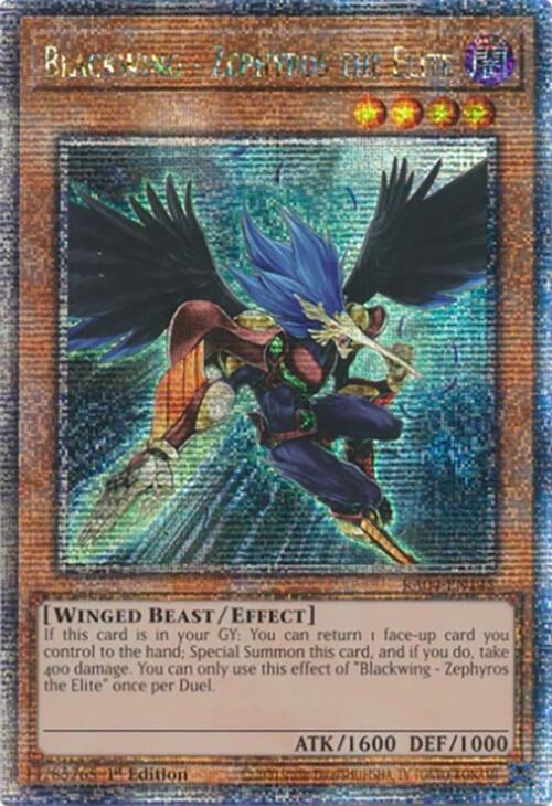 Blackwing - Zephyros the Elite [RA04-EN145] Quarter Century Secret Rare | Black Swamp Games