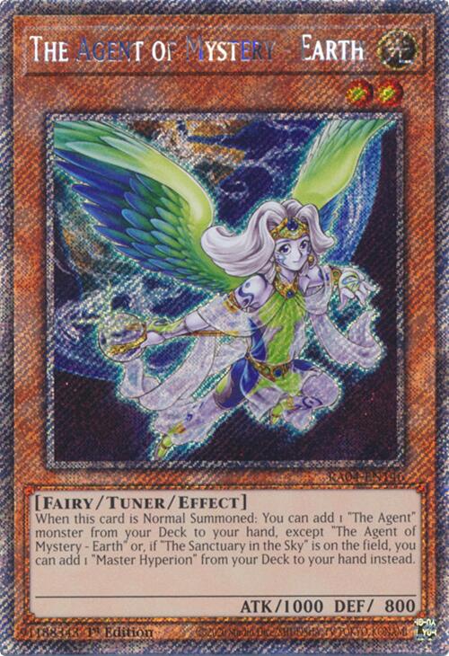 The Agent of Mystery - Earth [RA04-EN146] Platinum Secret Rare | Black Swamp Games