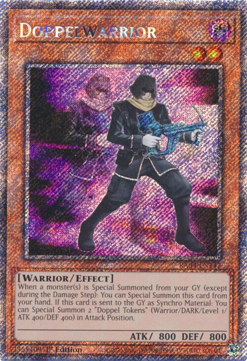 Doppelwarrior [RA04-EN147] Platinum Secret Rare | Black Swamp Games