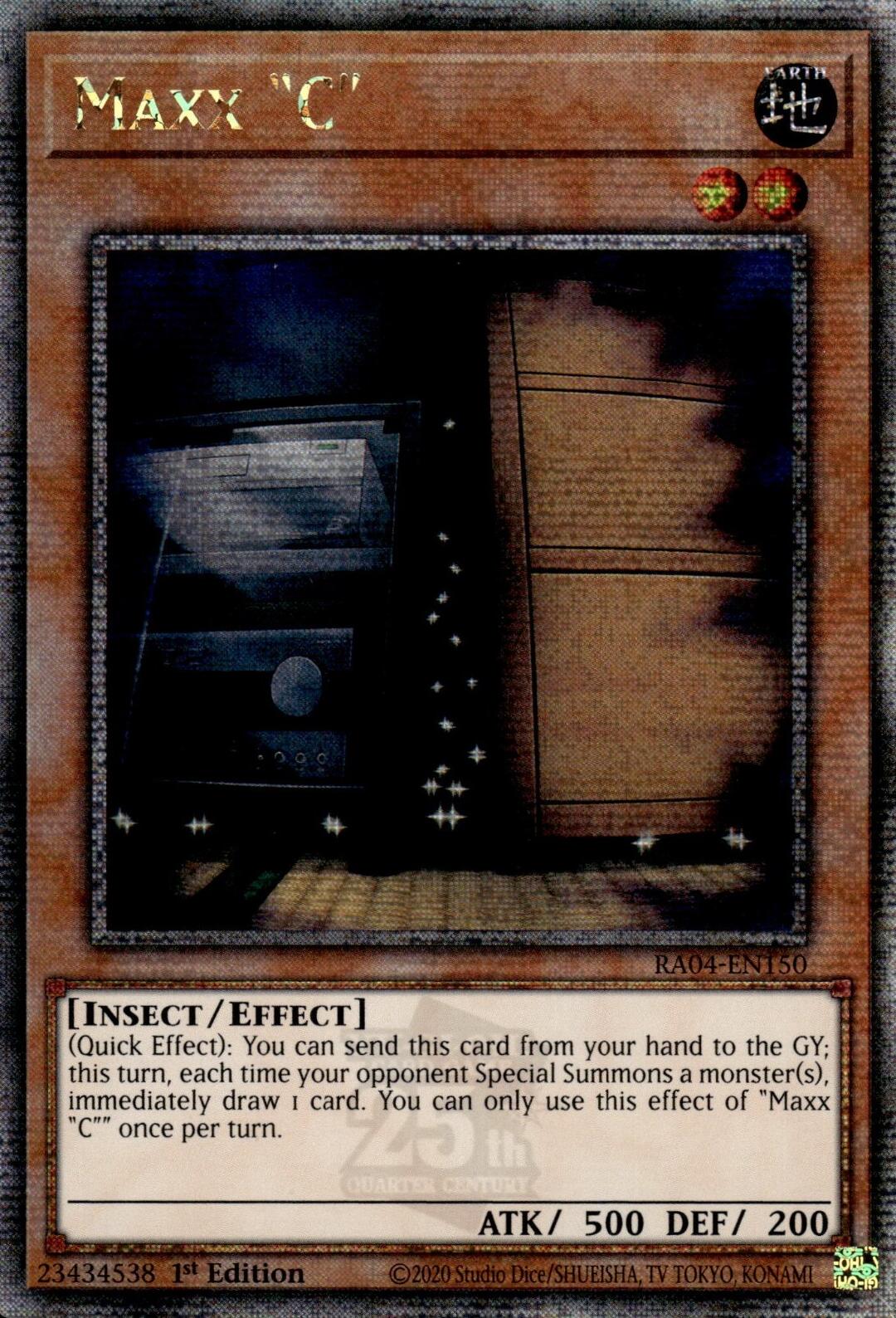 Maxx "C" [RA04-EN150] Quarter Century Secret Rare | Black Swamp Games