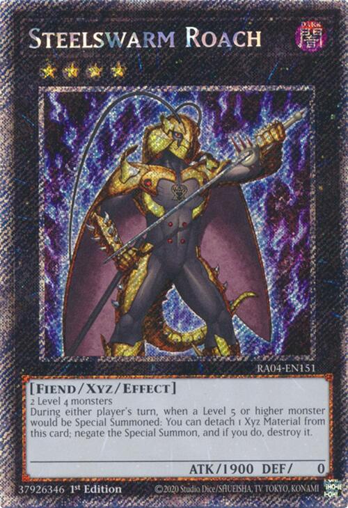 Steelswarm Roach [RA04-EN151] Platinum Secret Rare | Black Swamp Games