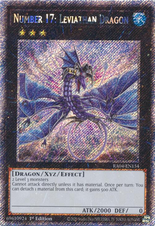Number 17: Leviathan Dragon [RA04-EN154] Platinum Secret Rare | Black Swamp Games