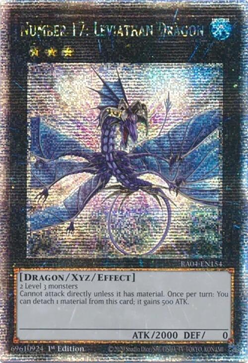 Number 17: Leviathan Dragon [RA04-EN154] Quarter Century Secret Rare | Black Swamp Games