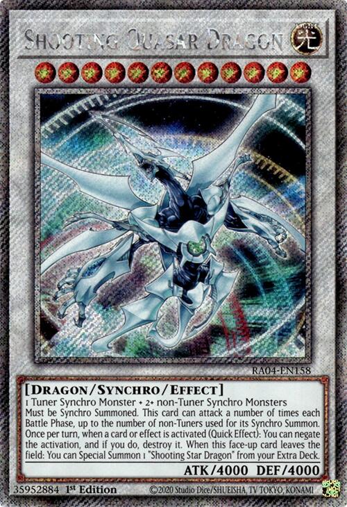 Shooting Quasar Dragon [RA04-EN158] Platinum Secret Rare | Black Swamp Games