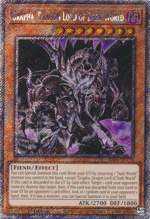 Grapha, Dragon Lord of Dark World [RA04-EN159] Platinum Secret Rare | Black Swamp Games