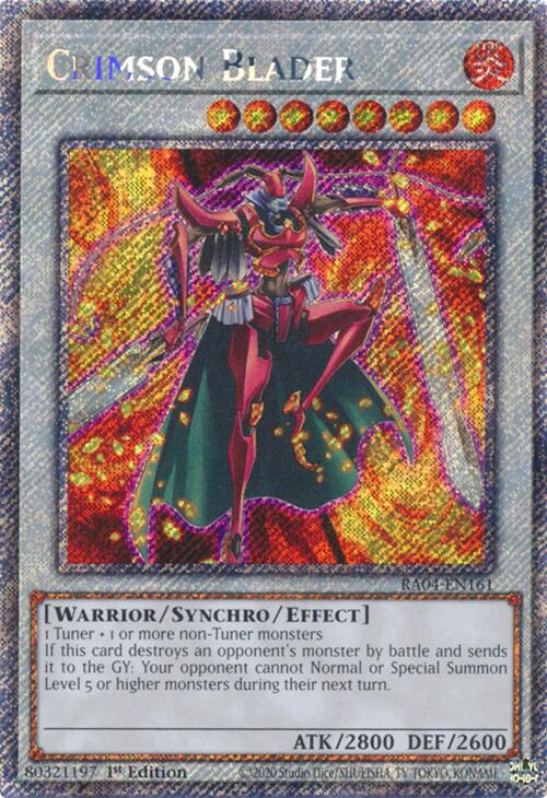 Crimson Blader [RA04-EN161] Platinum Secret Rare | Black Swamp Games