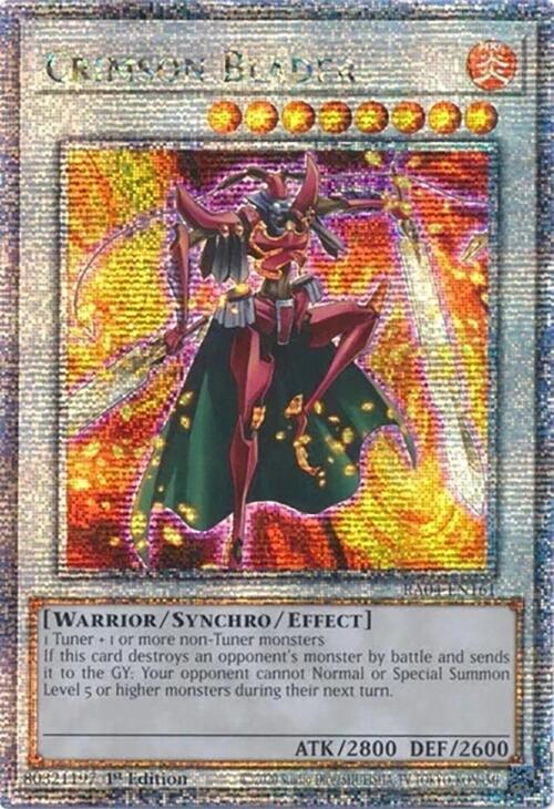 Crimson Blader [RA04-EN161] Quarter Century Secret Rare | Black Swamp Games