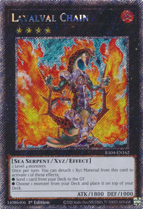Lavalval Chain [RA04-EN162] Platinum Secret Rare | Black Swamp Games