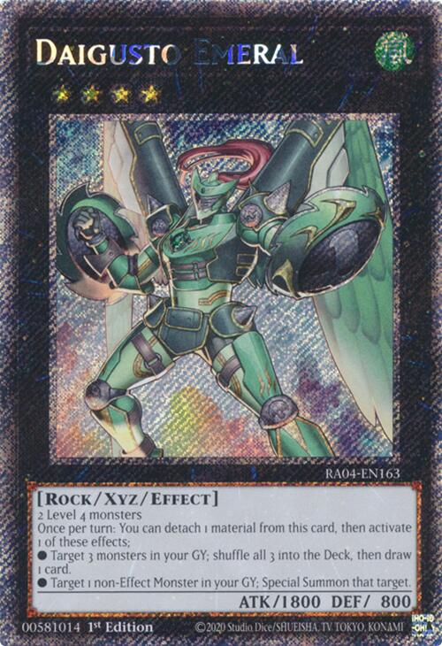 Daigusto Emeral [RA04-EN163] Platinum Secret Rare | Black Swamp Games