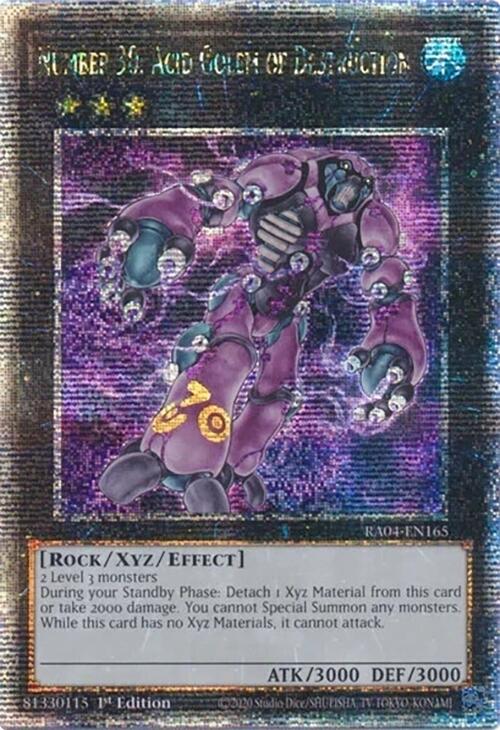 Number 30: Acid Golem of Destruction [RA04-EN165] Quarter Century Secret Rare | Black Swamp Games