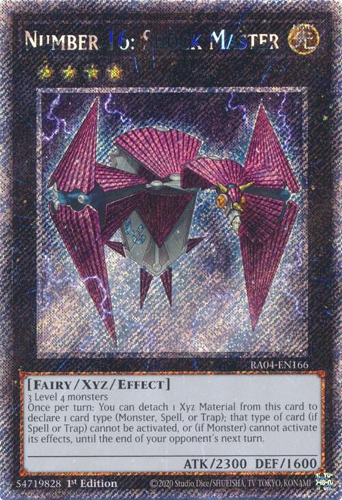 Number 16: Shock Master [RA04-EN166] Platinum Secret Rare | Black Swamp Games