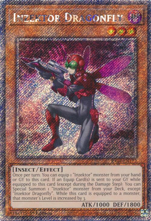 Inzektor Dragonfly [RA04-EN172] Platinum Secret Rare | Black Swamp Games