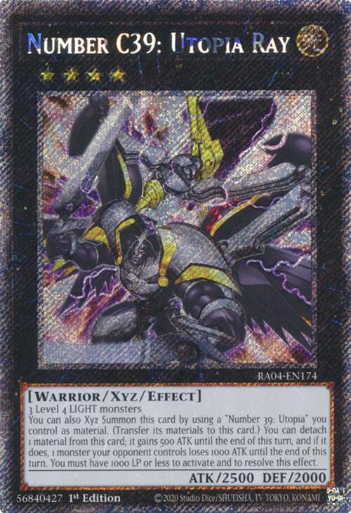 Number C39: Utopia Ray [RA04-EN174] Platinum Secret Rare | Black Swamp Games
