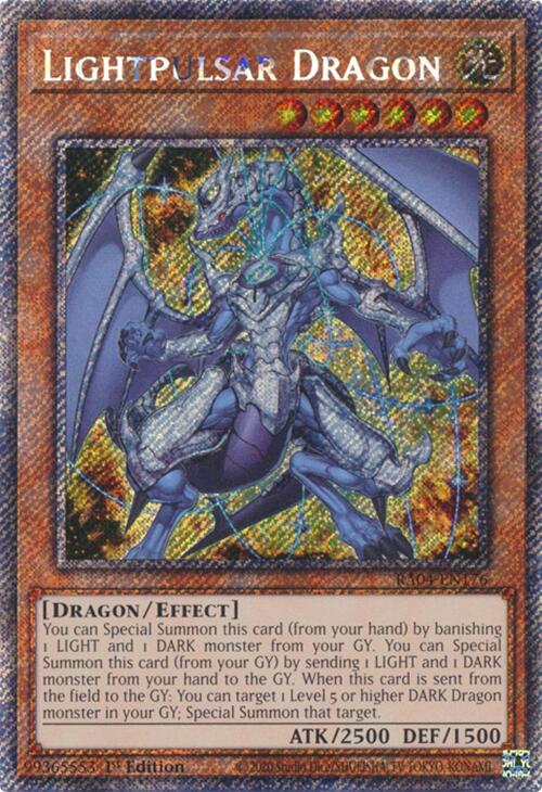 Lightpulsar Dragon [RA04-EN176] Platinum Secret Rare | Black Swamp Games
