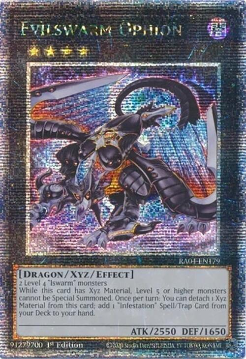 Evilswarm Ophion [RA04-EN179] Quarter Century Secret Rare | Black Swamp Games