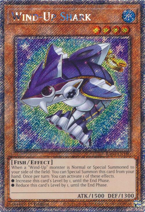 Wind-Up Shark [RA04-EN180] Platinum Secret Rare | Black Swamp Games