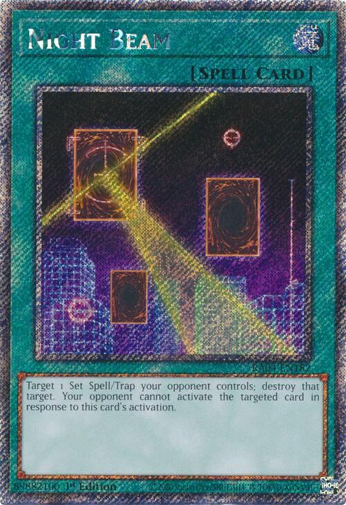 Night Beam [RA04-EN182] Platinum Secret Rare | Black Swamp Games