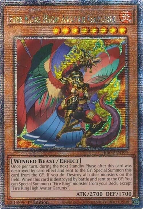 Fire King High Avatar Garunix [RA04-EN194] Quarter Century Secret Rare | Black Swamp Games