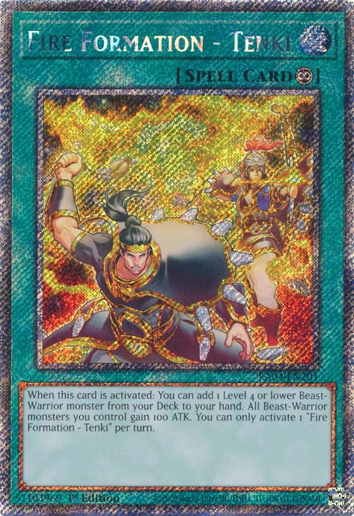Fire Formation - Tenki [RA04-EN201] Platinum Secret Rare | Black Swamp Games